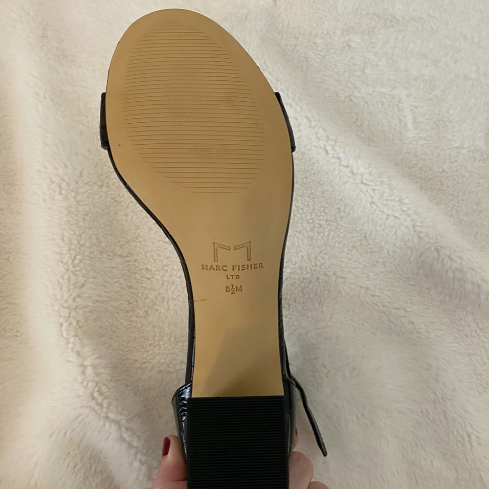 NWT Marc Fisher Karlee Heeled Sandals, Black, 8.5 - Picture 7 of 10